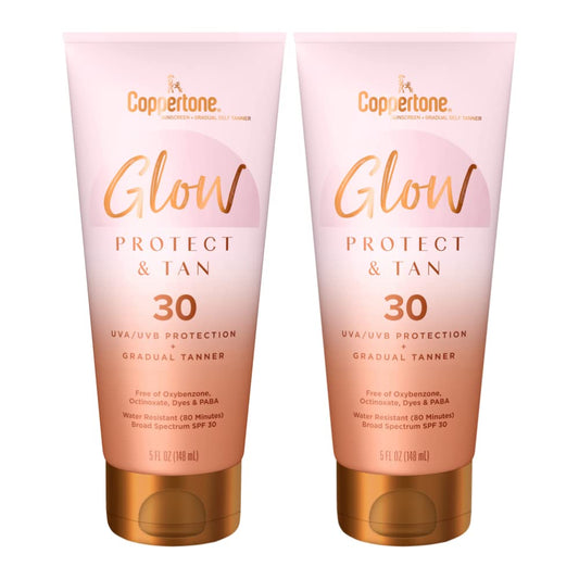 Glow-Protect-and-Tan-Sunscreen-Lotion-+-Gradual-Self-Tanner,-125