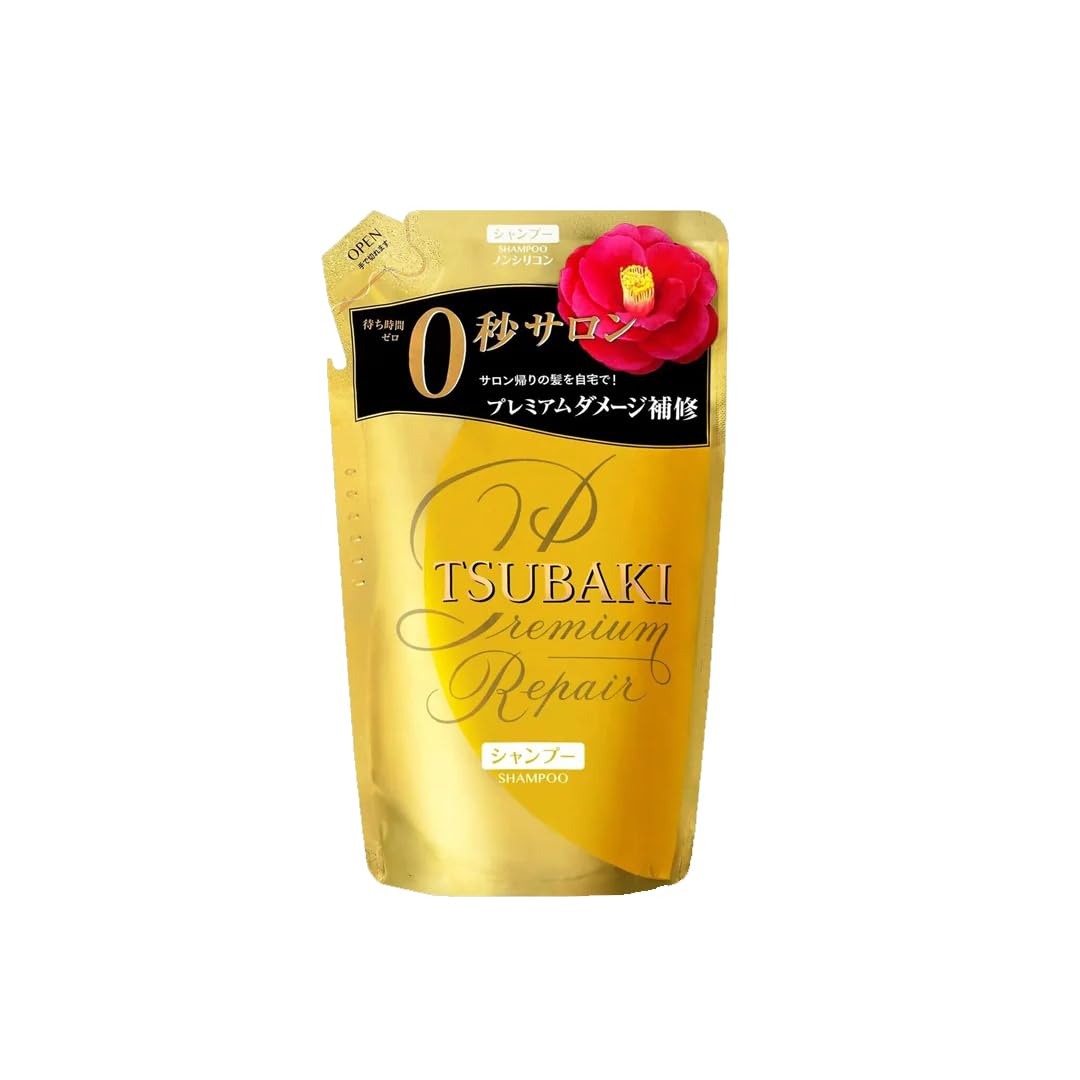 TSUBAKI-Premium-Paquete-de-recarga-de-champú-reparador-para-el-cabello,-90