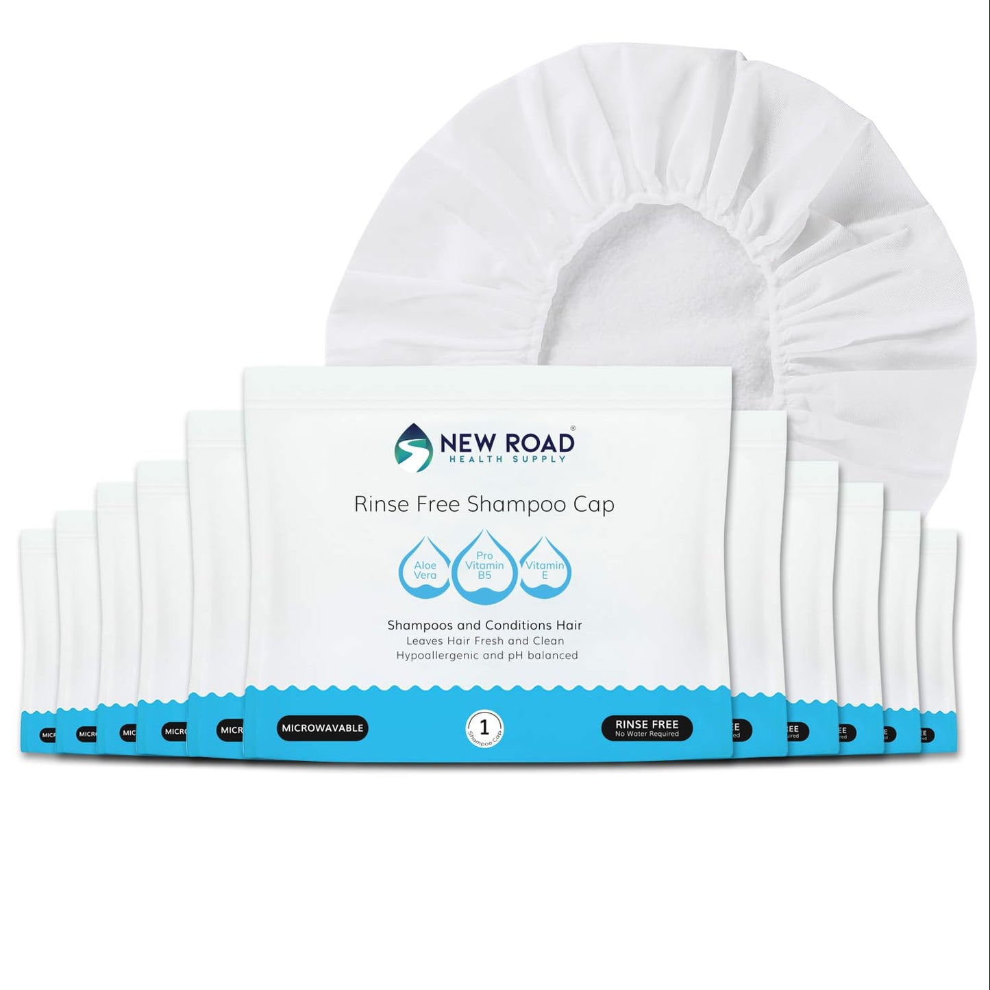 New-Road-Health-Supply---Gorro-de-champú-sin-enjuague,-limpia-1178