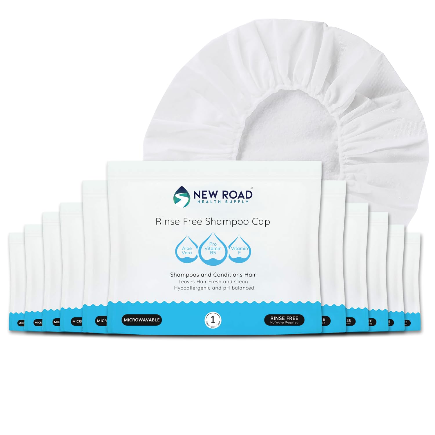 New-Road-Health-Supply---Gorro-de-champú-sin-enjuague,-limpia-1178