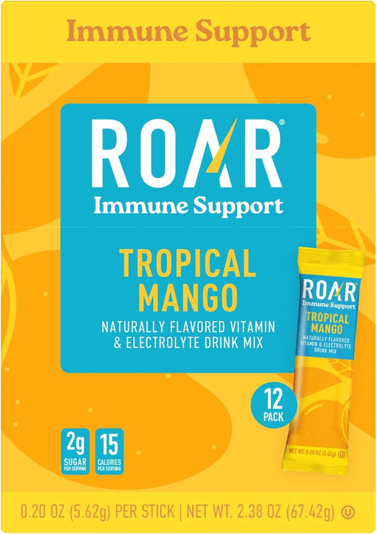 ROAR-Polvo-de-apoyo-inmunológico,-paquetes-de-hidratación--con-zinc-y-saúco,-electrolitos-en-polvo,-48