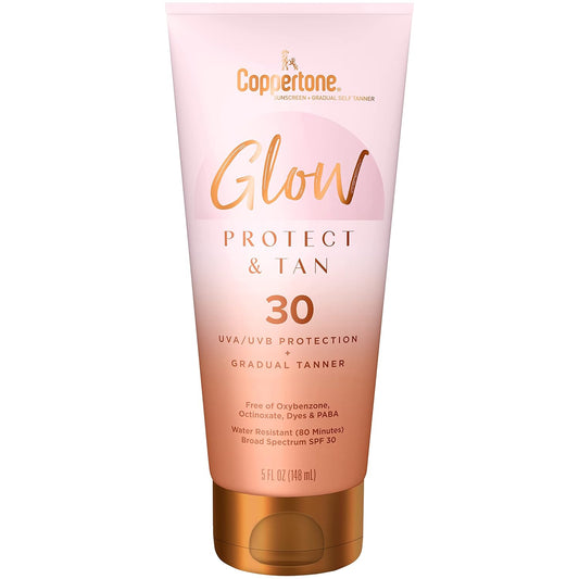 Glow-Protect-and-Tan-Sunscreen-Lotion-+-Gradual-Self-Tanner,-248