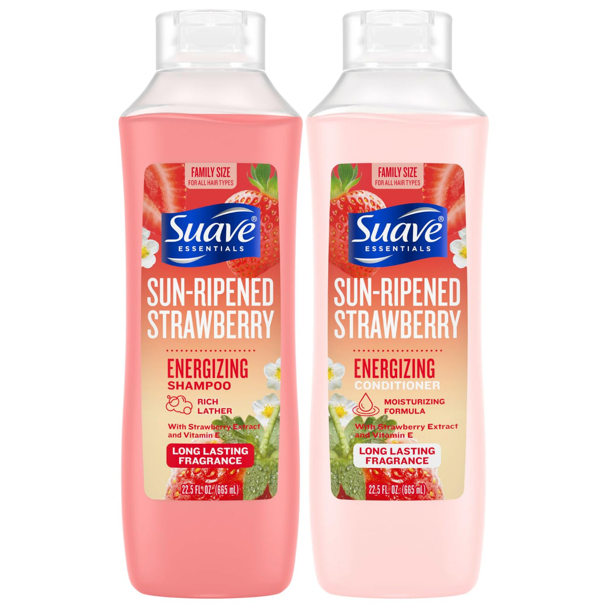 Suave-Juego-de-champú-y-acondicionador,-fresa-madura-al-sol,-fórmulas-1322