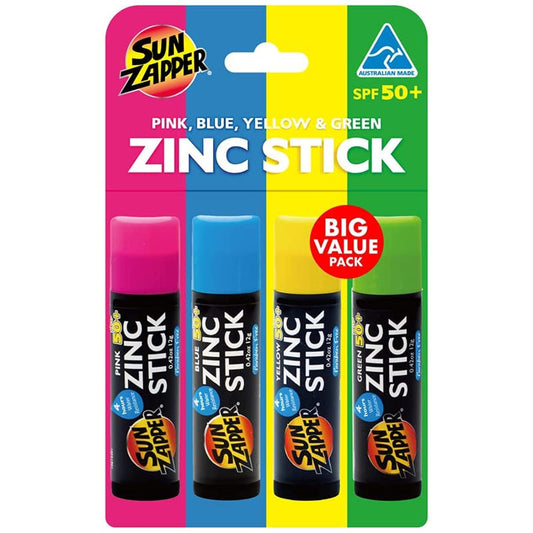 Zinc-Oxide-Mineral-Sunscreen-Stick-(Pink,-Blue,-Green,-Yellow)-SPF-464