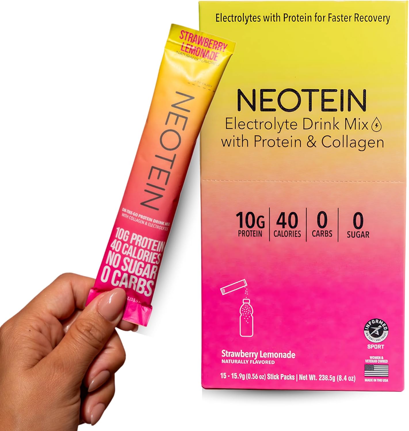 NEOTEIN:-Paquetes-de-electrolitos-en-polvo,-proteína-en--polvo-con-0.35-onzas-de-proteína-y-200