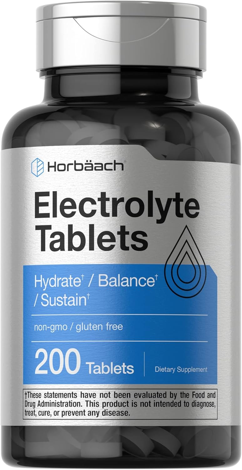 Horbäach-Tabletas-de-electrolitos-|-200-unidades-|--Vegetariano-|-Apto-para-dieta-cetogénica-|-310