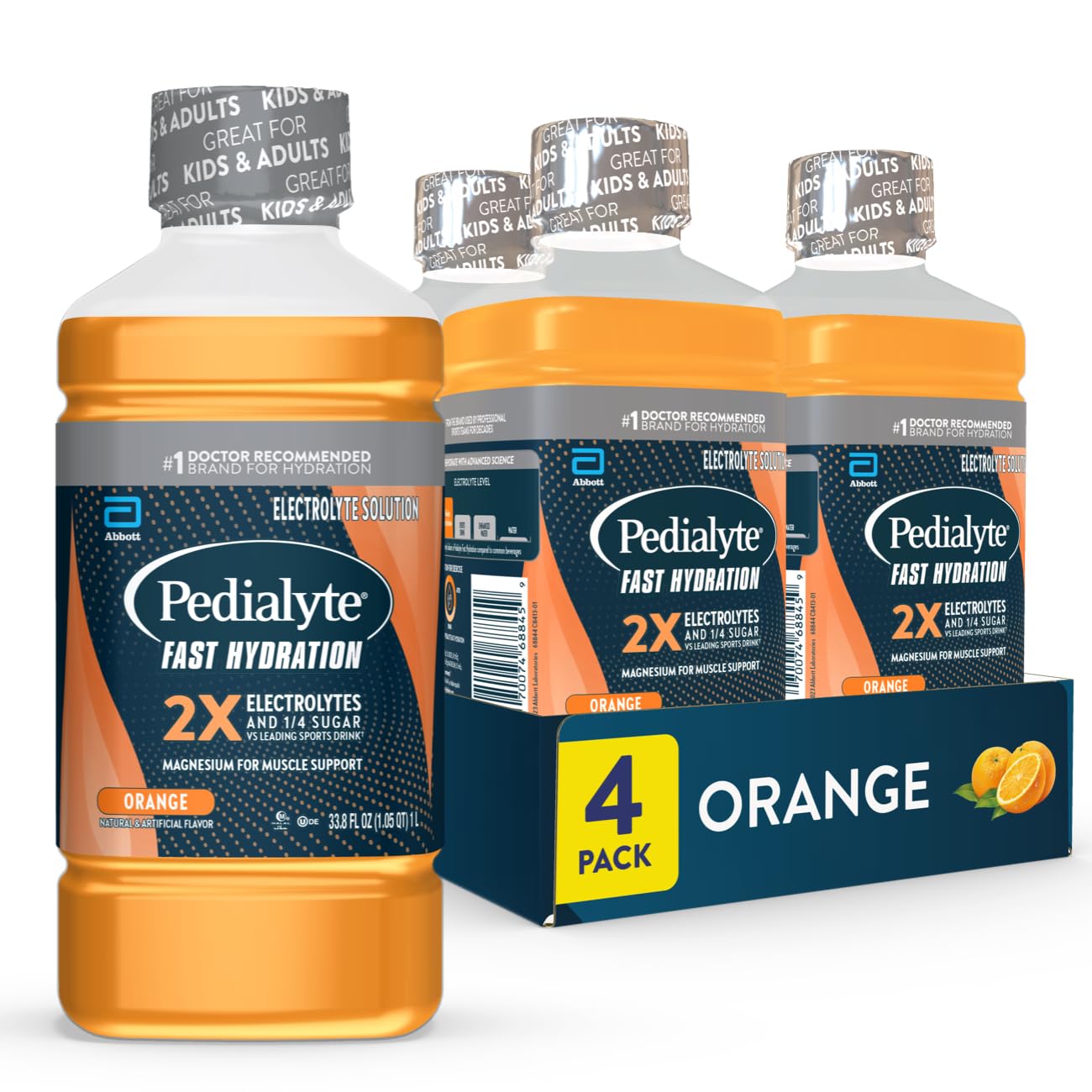 Pedialyte-Solución-de-electrolitos-de-hidratación-rápida,-naranja,--bebida-de-hidratación,-33.8-onzas-líquidas-(paquete-190