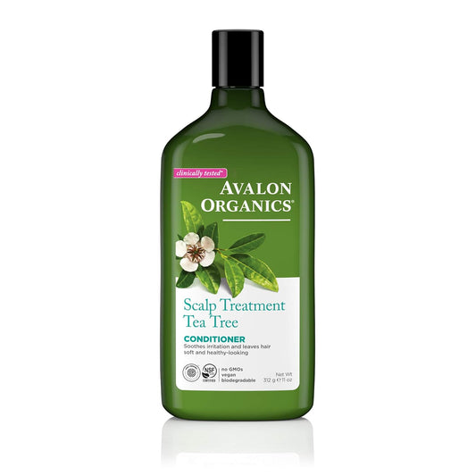 Avalon-Organics-Acondicionador,-árbol-de-té-para-tratamiento-del-cuero-cabelludo,-604