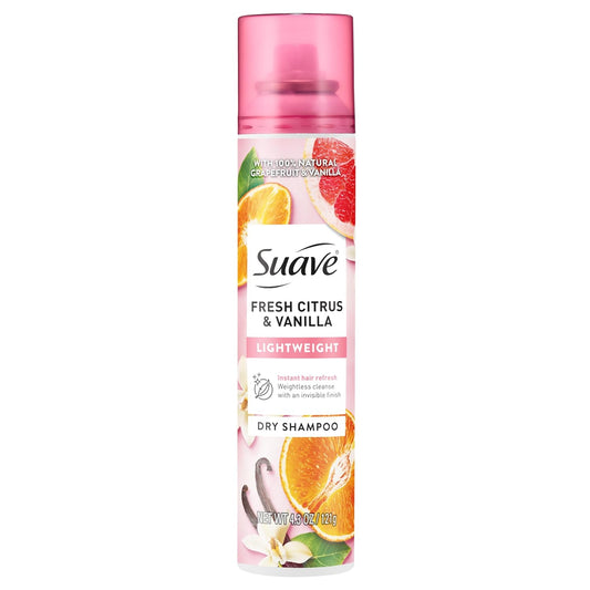 Suave-Champú-seco-para-mujer,-aroma-fresco-de-cítricos-y-vainilla,-340