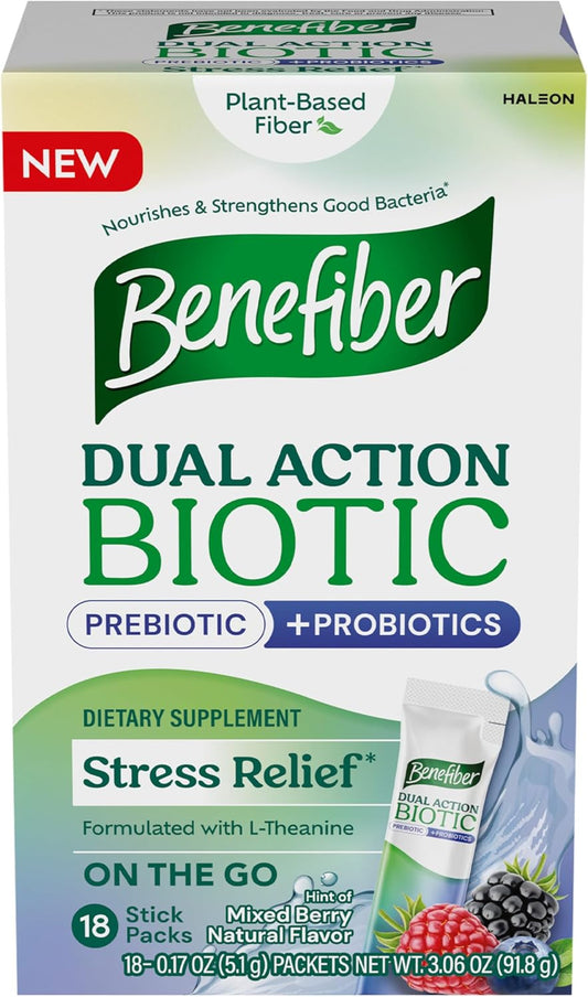 Benefiber-Dual-Action-Biotic-Plus-Stress-Relief,-paquetes-302
