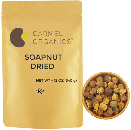 CARMEL-ORGANICS-Soapnut/Reetha-Whole-12-onzas-|-Cápsulas-Pure-Reetha-|-150