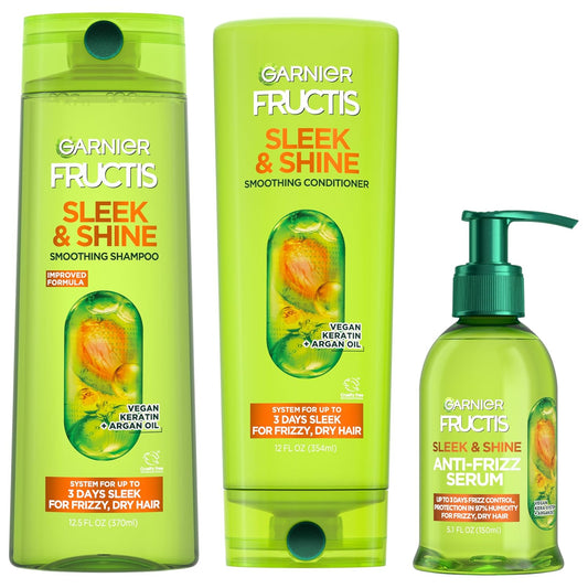 Garnier-Fructis-Sleek-&-Shine-Champú,-acondicionador-+-suero-antiencrespamiento-conjunto-1084
