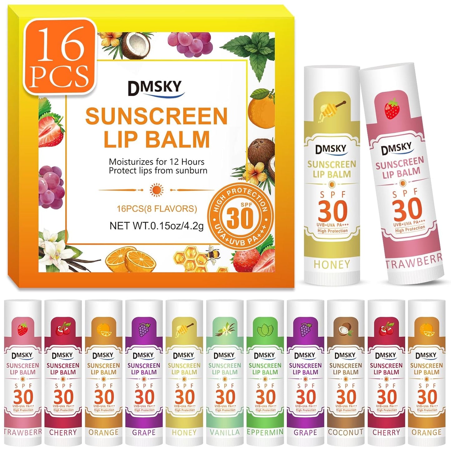 SPF-Lip-Balm-Bulk-16-Pack,-Sunscreen-Lip-Balm-with-305