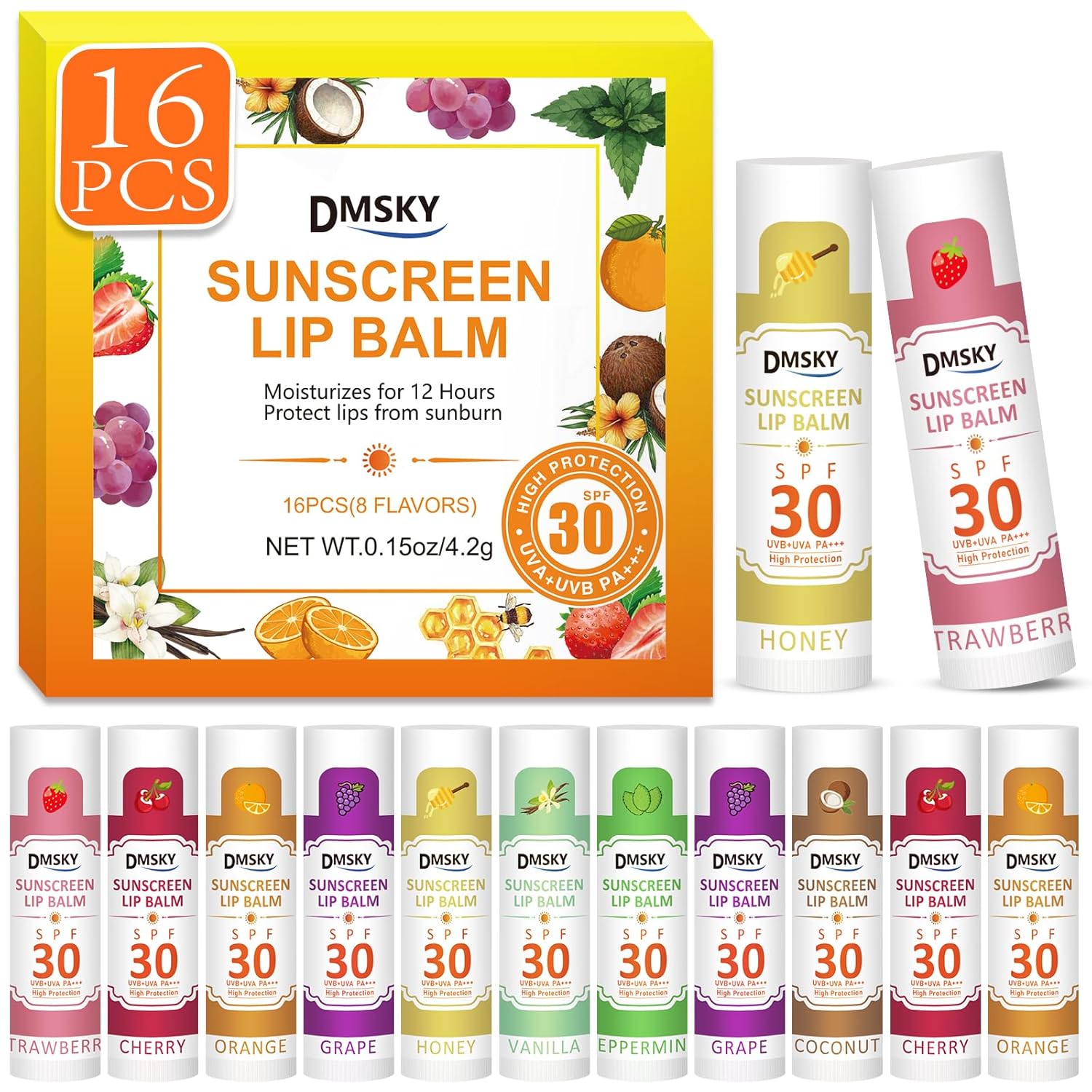 SPF-Lip-Balm-Bulk-16-Pack,-Sunscreen-Lip-Balm-with-305